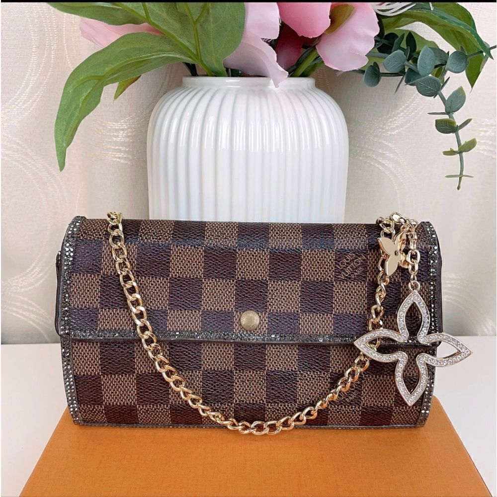 Louis Vuitton Damier  Sarah Wallet on chain WOC Crossbody